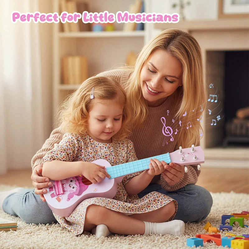 21 Inch Children Mini Ukulele with 4 Nylon Strings and 12 Frets by DirectDeals