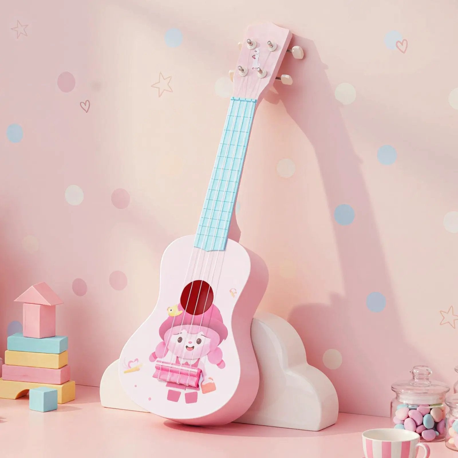 21 Inch Children Mini Ukulele with 4 Nylon Strings and 12 Frets by DirectDeals