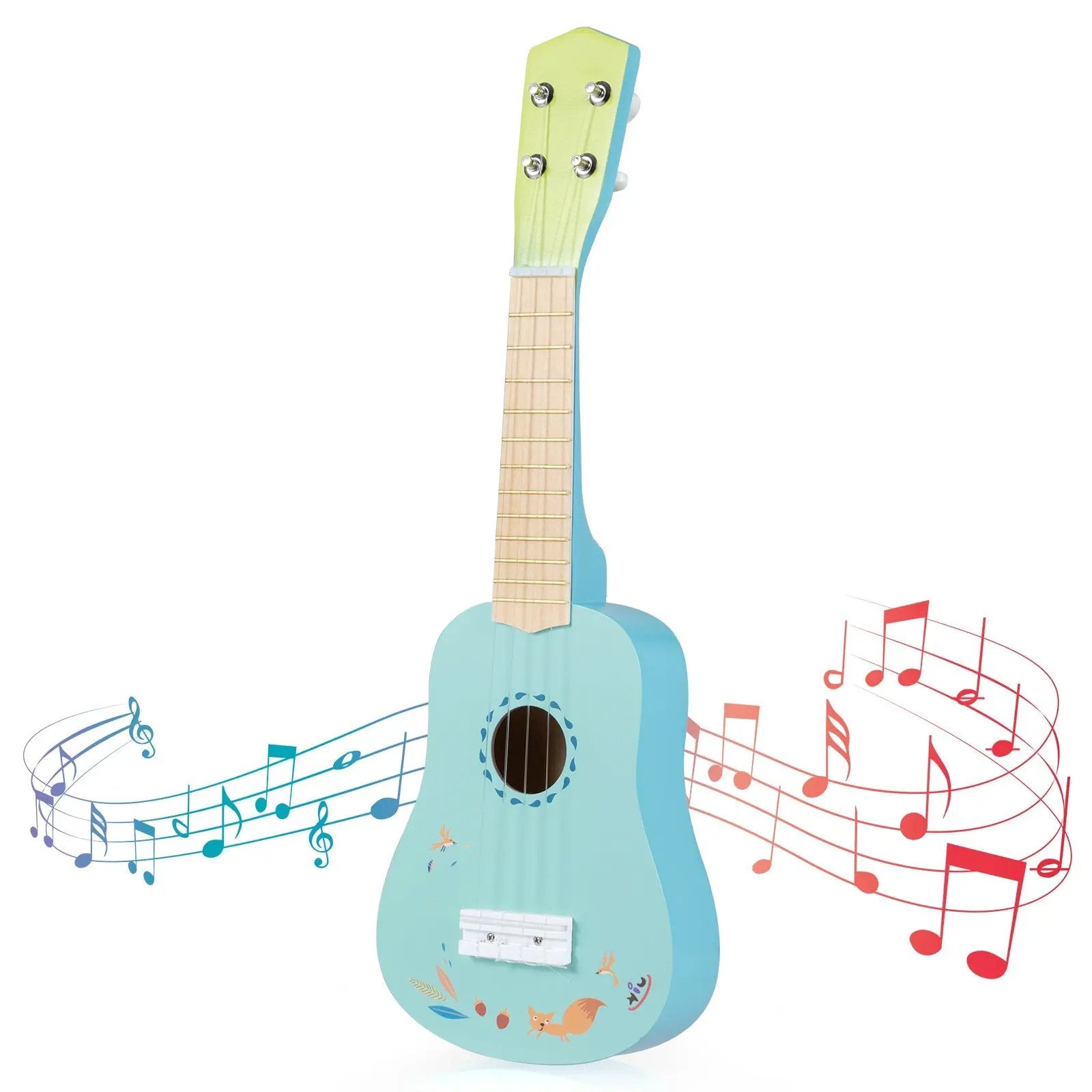 21 Inch Ukulele Guitar for Kids with Basswood Body for 3+ Years Old by DirectDeals