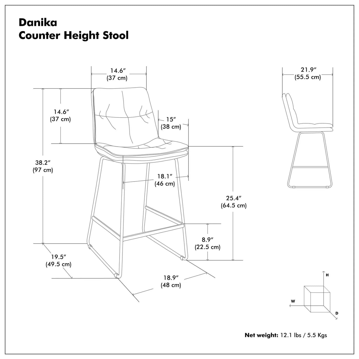 Danika - Counter Height Stool (Set of 2) by HouseOfZazla