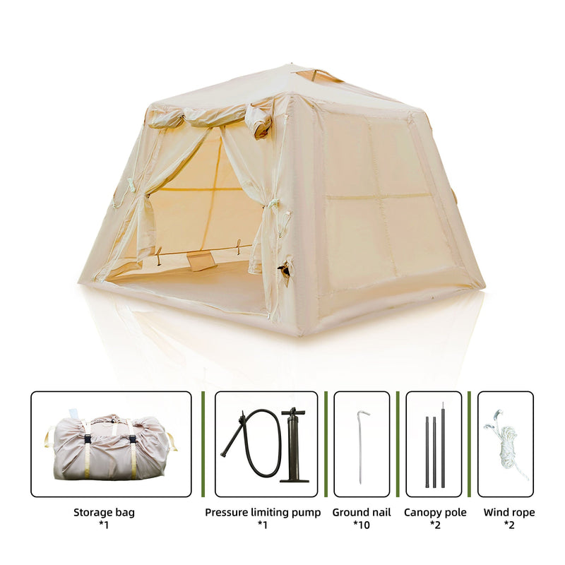 5.76 m² Inflatable Tent for Camping with Canopy by HouseOfZazla