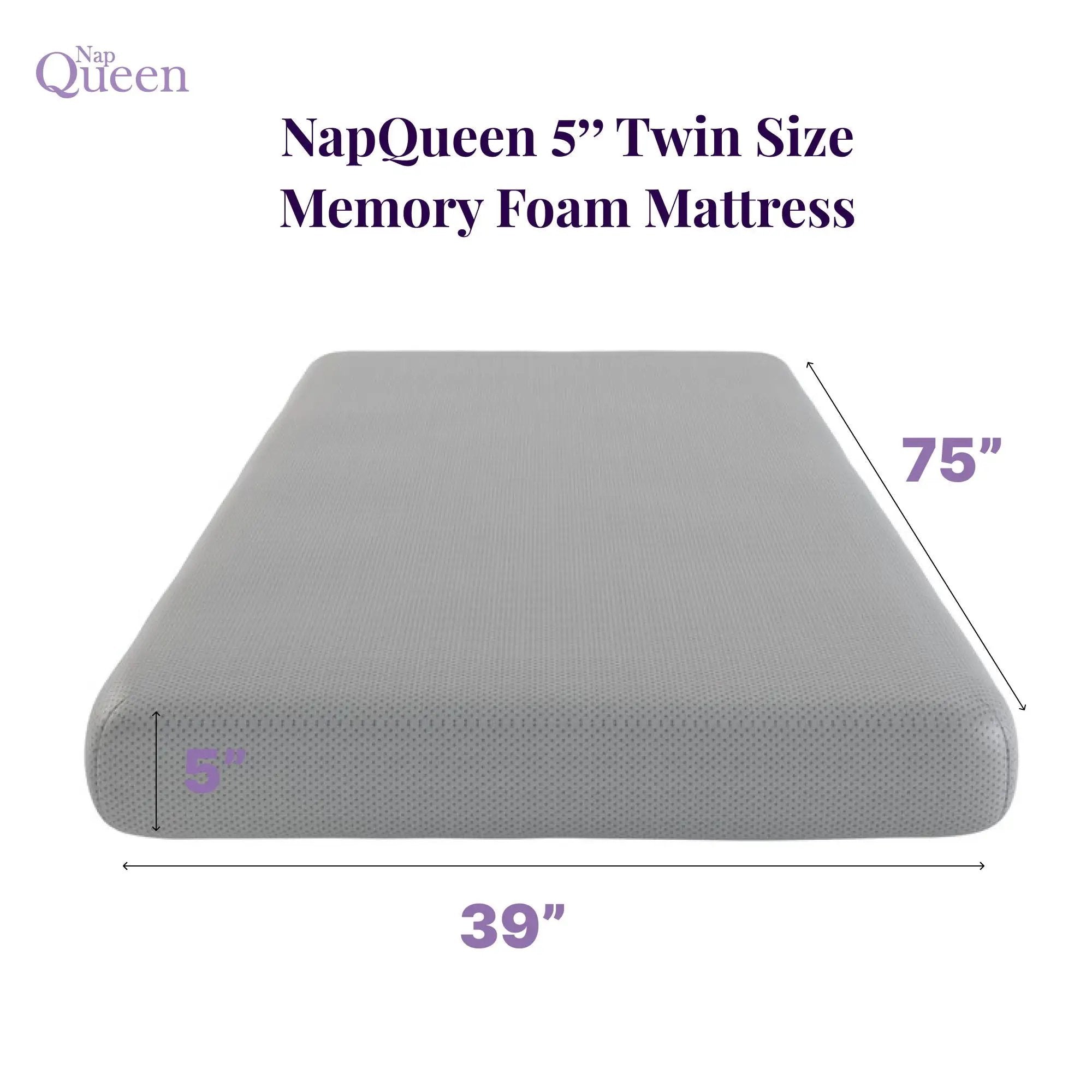 5" Memory Foam Mattress With Responsive Support And Breathable Cover by HouseOfZazla