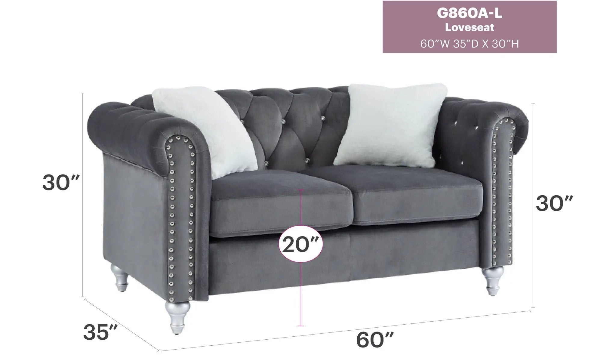 Stylish Contemporary Loveseat by Unique Piece Furniture