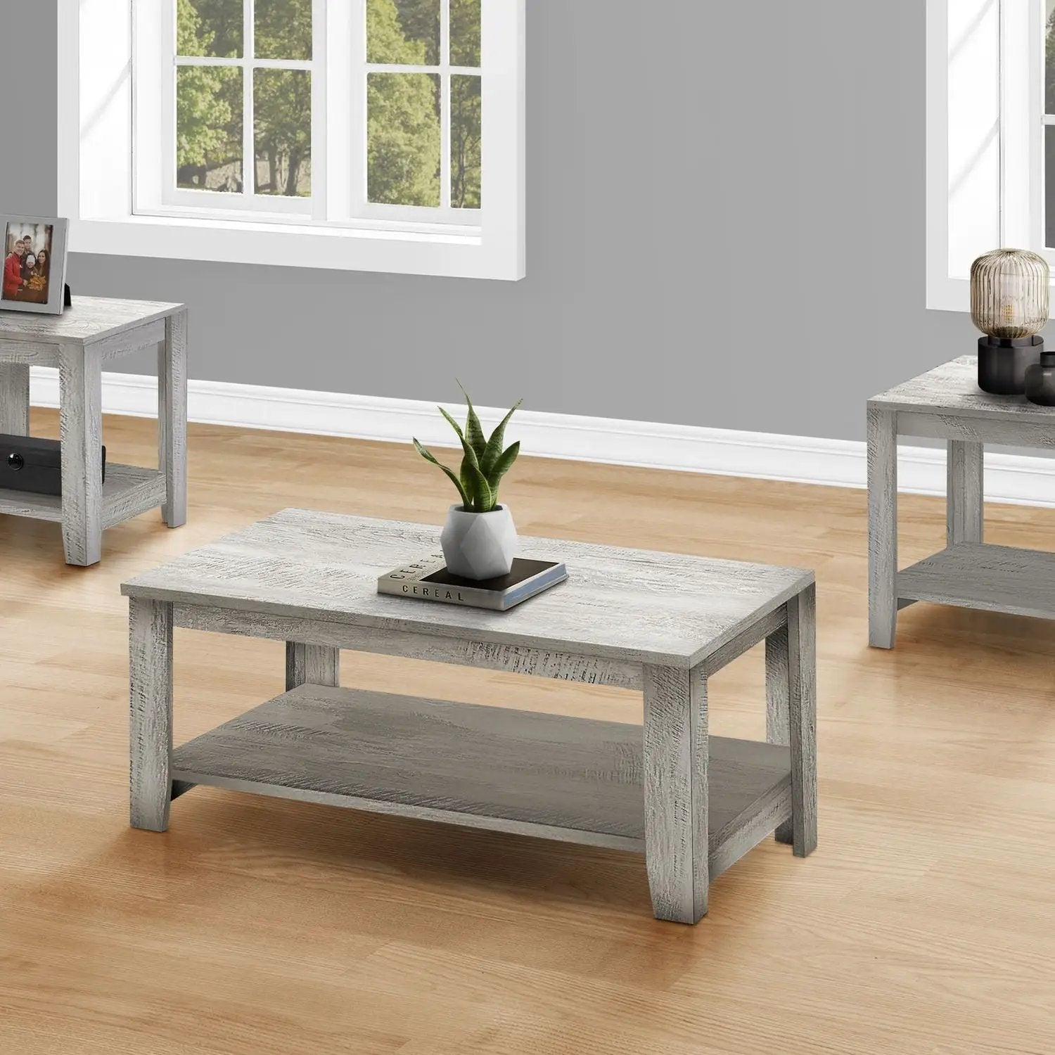 Table Set, Coffee, End, Side, Accent, Living Room, Transitional (Set of 3) by Unique Piece Furniture