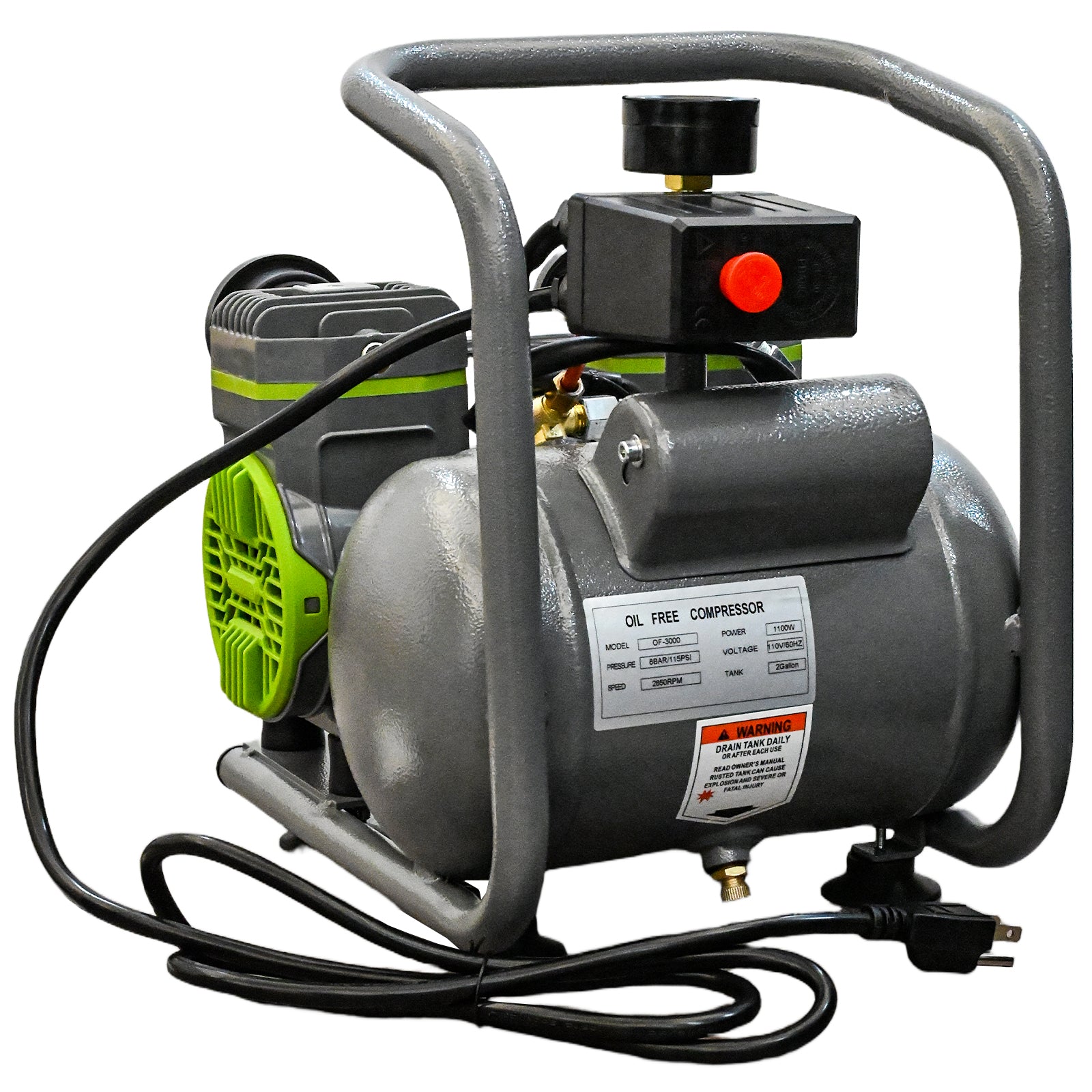 Oil Free Air Compressor with Quiet Low Noise and Portable Design by HouseOfZazla