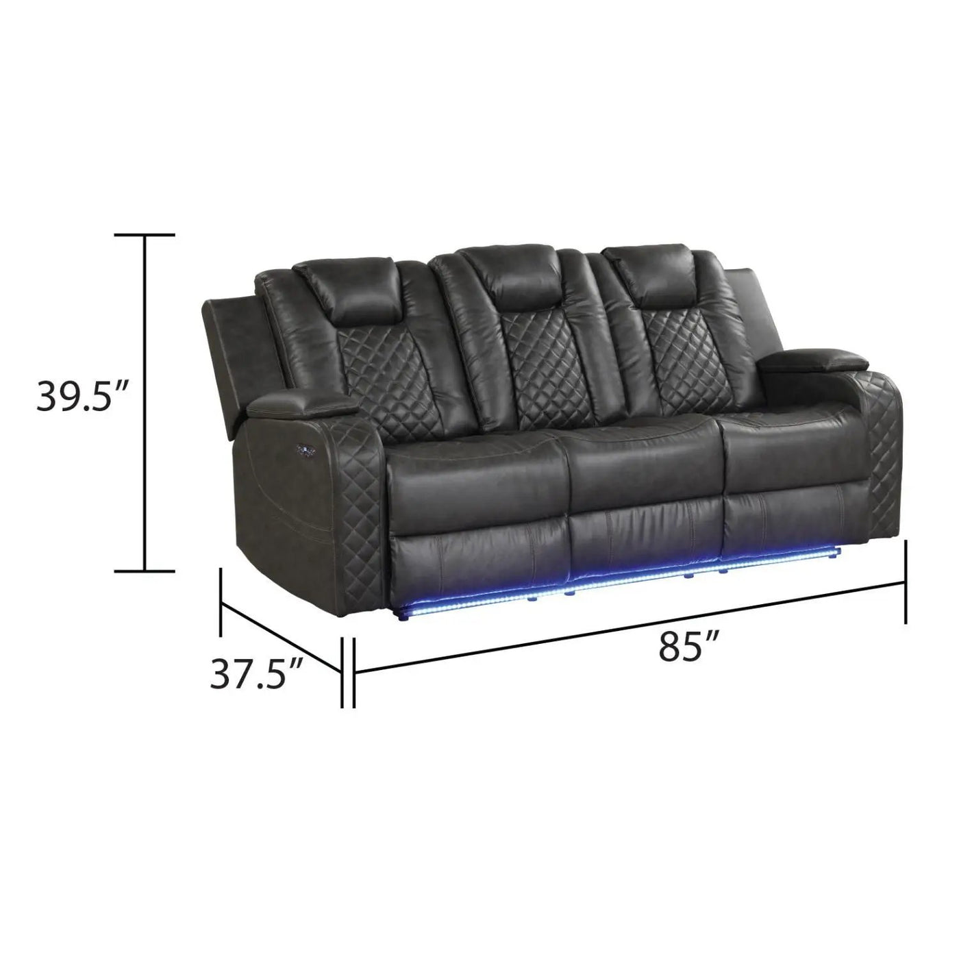 Benz - LED & Power Recliner With Adjustable Headrests And Ambient LED Lighting by HouseOfZazla