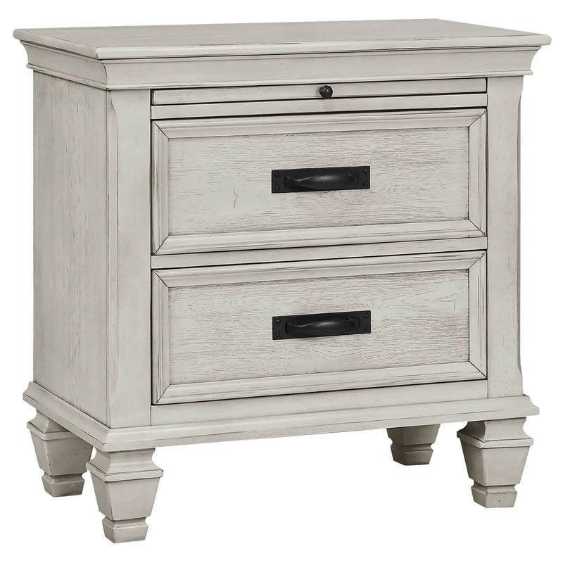 Franco 4-piece Queen Bedroom Set Distressed White by Unique Piece Furniture