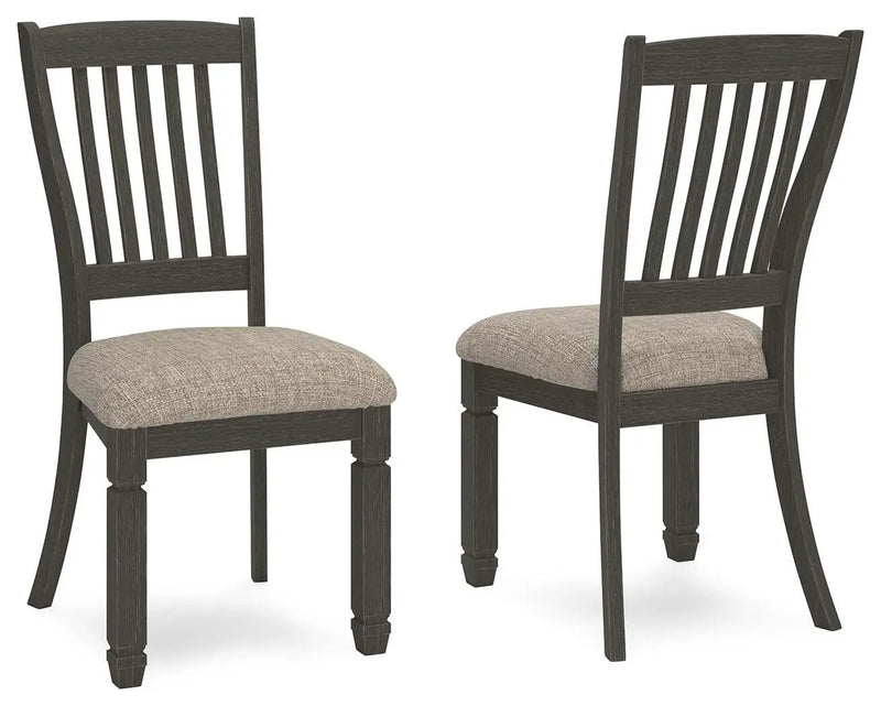 Tyler Creek - Dining UPH Side Chair (Set of 2) - Slatback - Black / Grayish Brown by Unique Piece Furniture