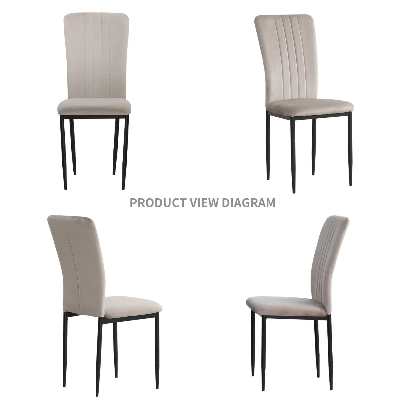 Velvet Dining Chairs For Dining Room (Set of 4) by Unique Piece Furniture