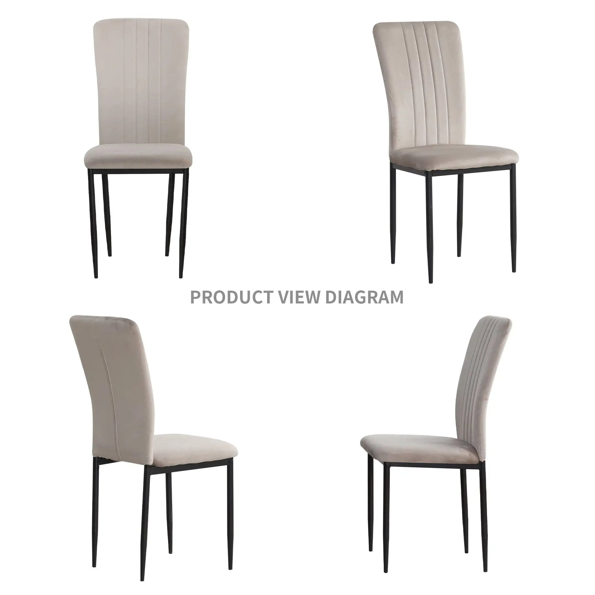 Velvet Dining Chairs For Dining Room (Set of 4) by Unique Piece Furniture