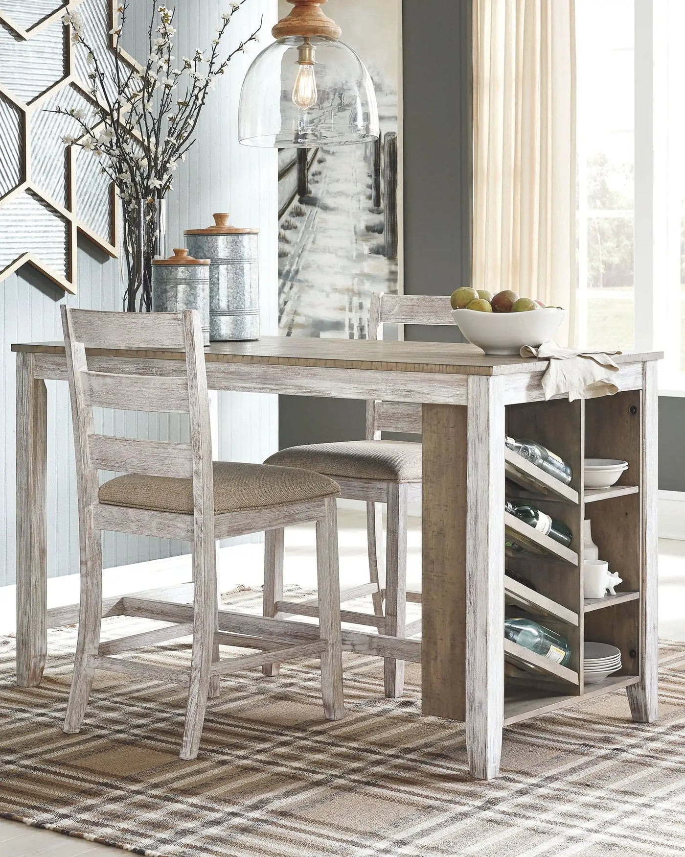 Skempton - Rectangular Counter Table With Storage Set by Unique Piece Furniture