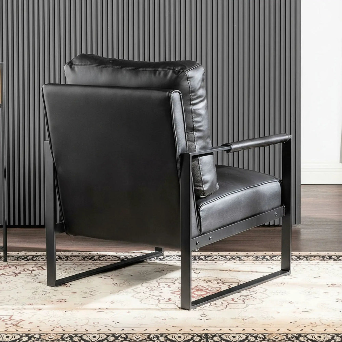 Classic Mid Century Modern Accent Chair With Durable Square Metal Frame, Armchair by Unique Piece Furniture
