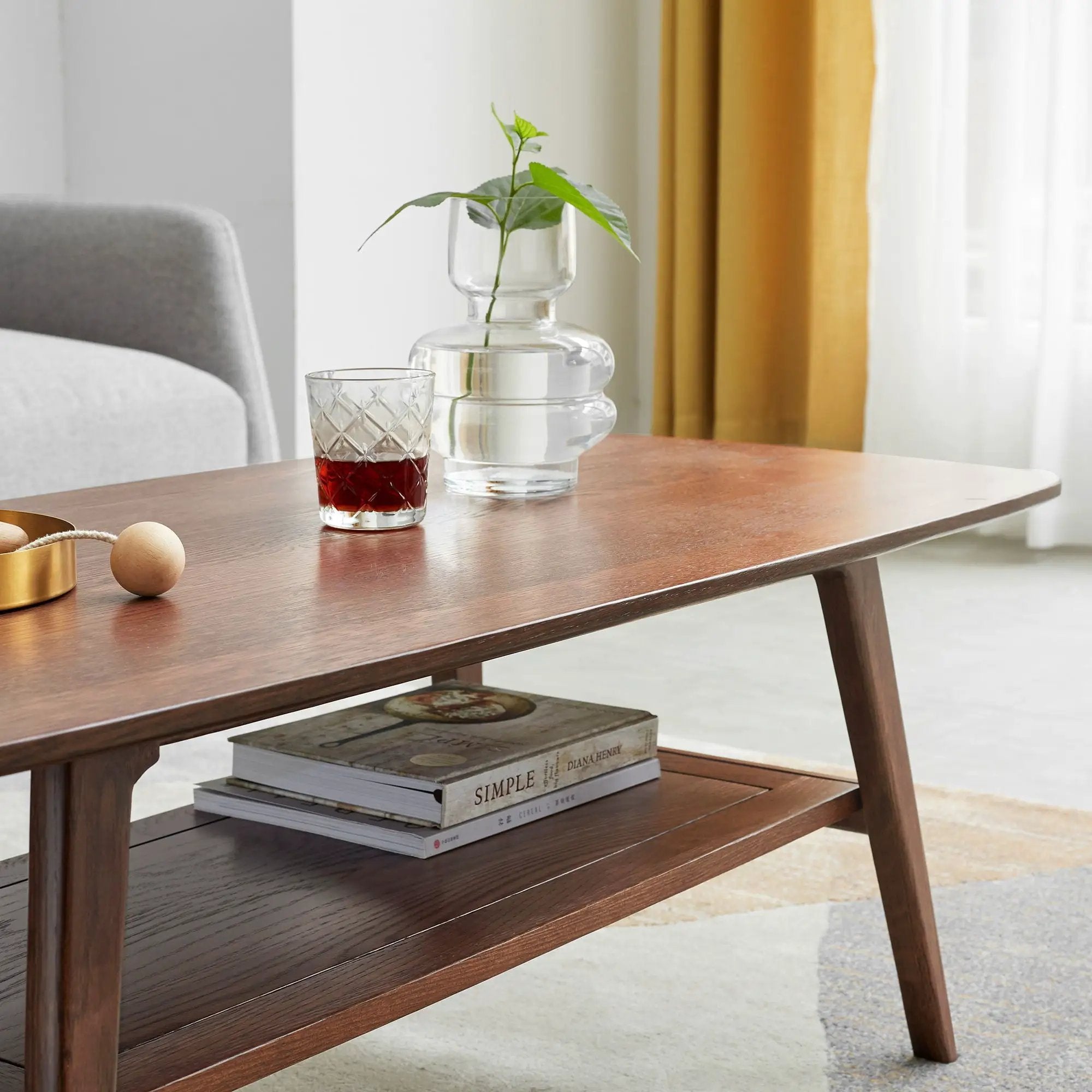 Low Coffee Table With Storage Shelf by Unique Piece Furniture