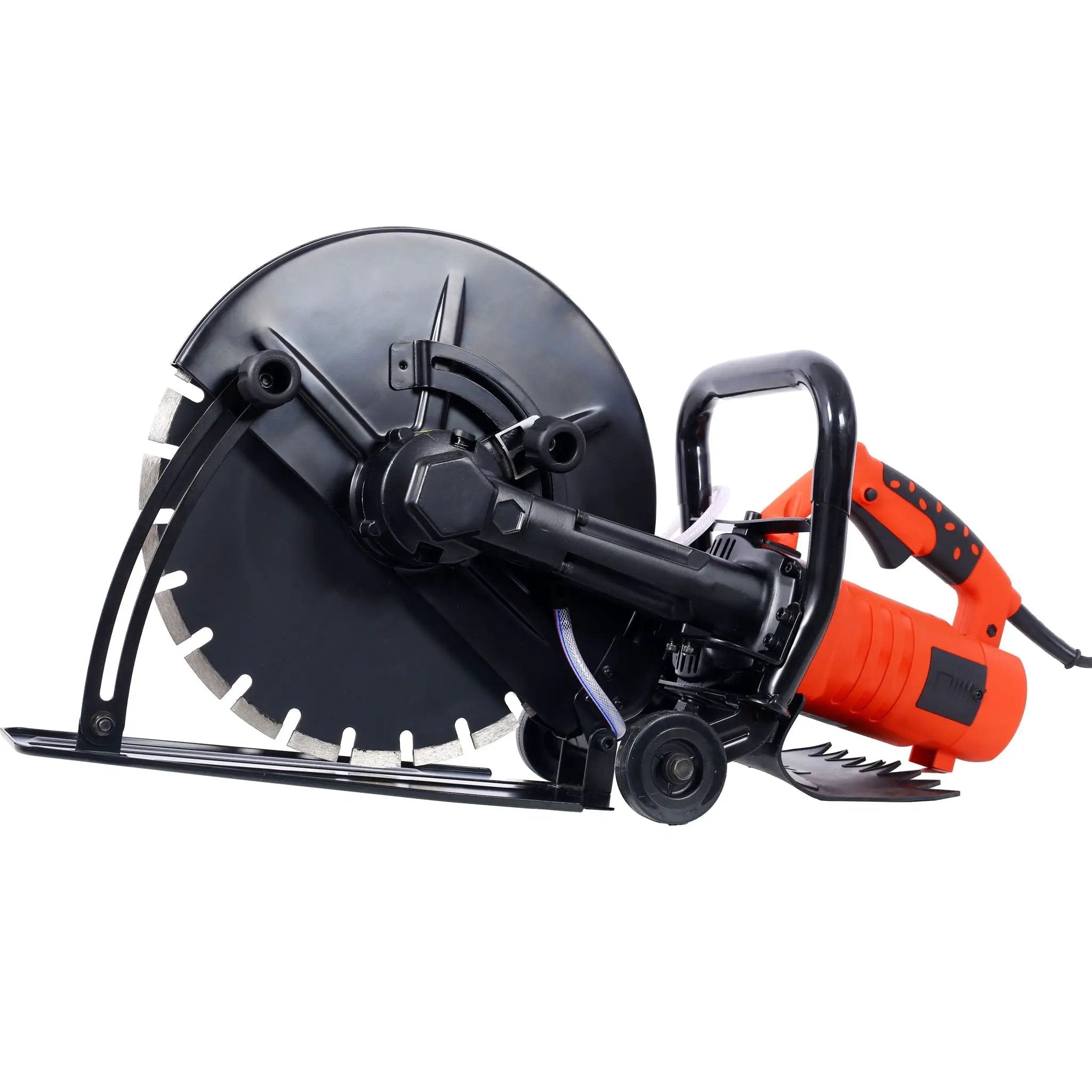 Electric 14" Cut Off Saw With Wet / Dry Functionality And Water Line Attachment Metal, 30" Length - Black by HouseOfZazla