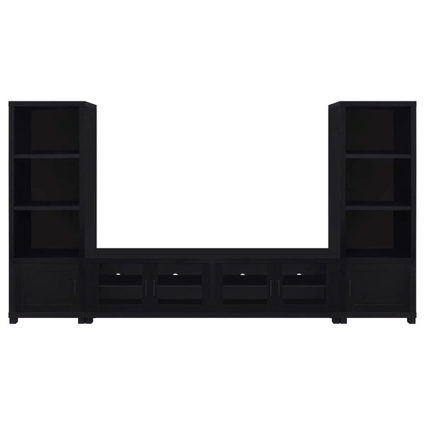 Arnaud - 3 Piece TV Stand Set With Storage - Black