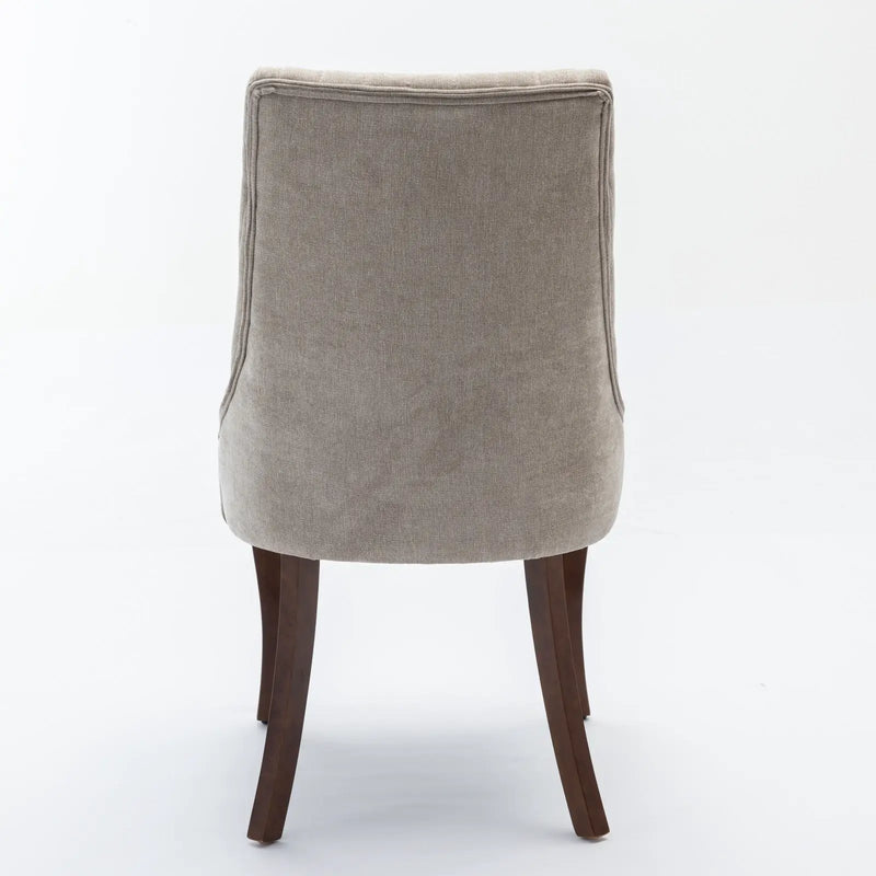 Set of 2 Rayon Cloth Flocking Linen Dining Chairs by BLAKHOM