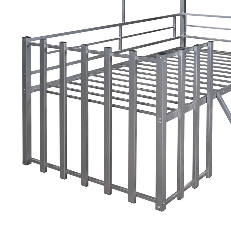 Loft Bed With Roof, Window, Guardrail, Ladder by HouseOfZazla
