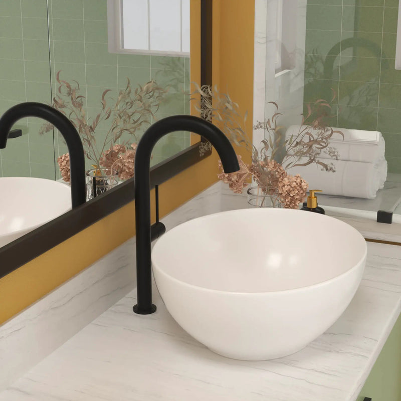 Oval Vessel Bathroom Sink - White by HouseOfZazla