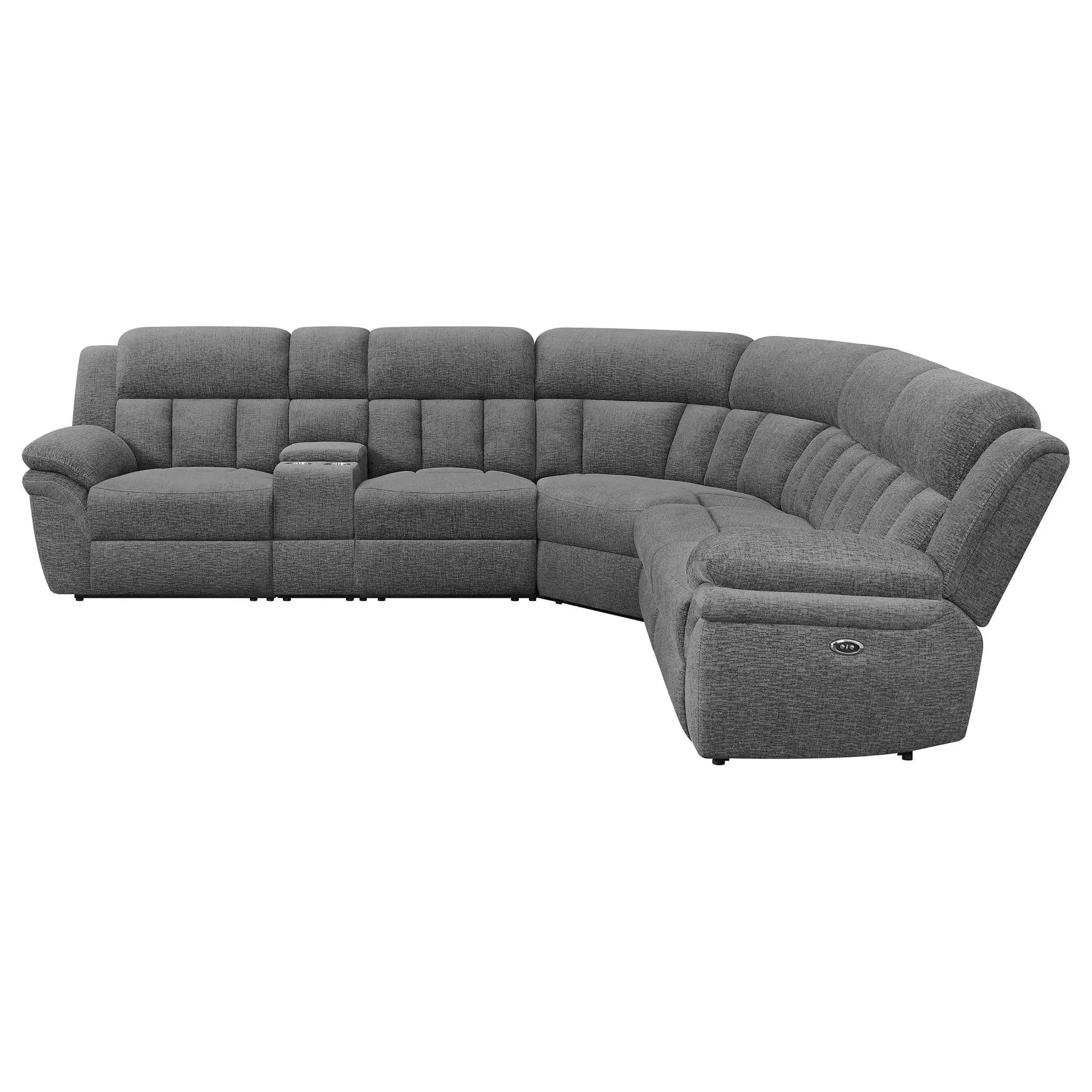 Bahrain 6-piece Modular Power Reclining Sectional Charcoal by Unique Piece Furniture