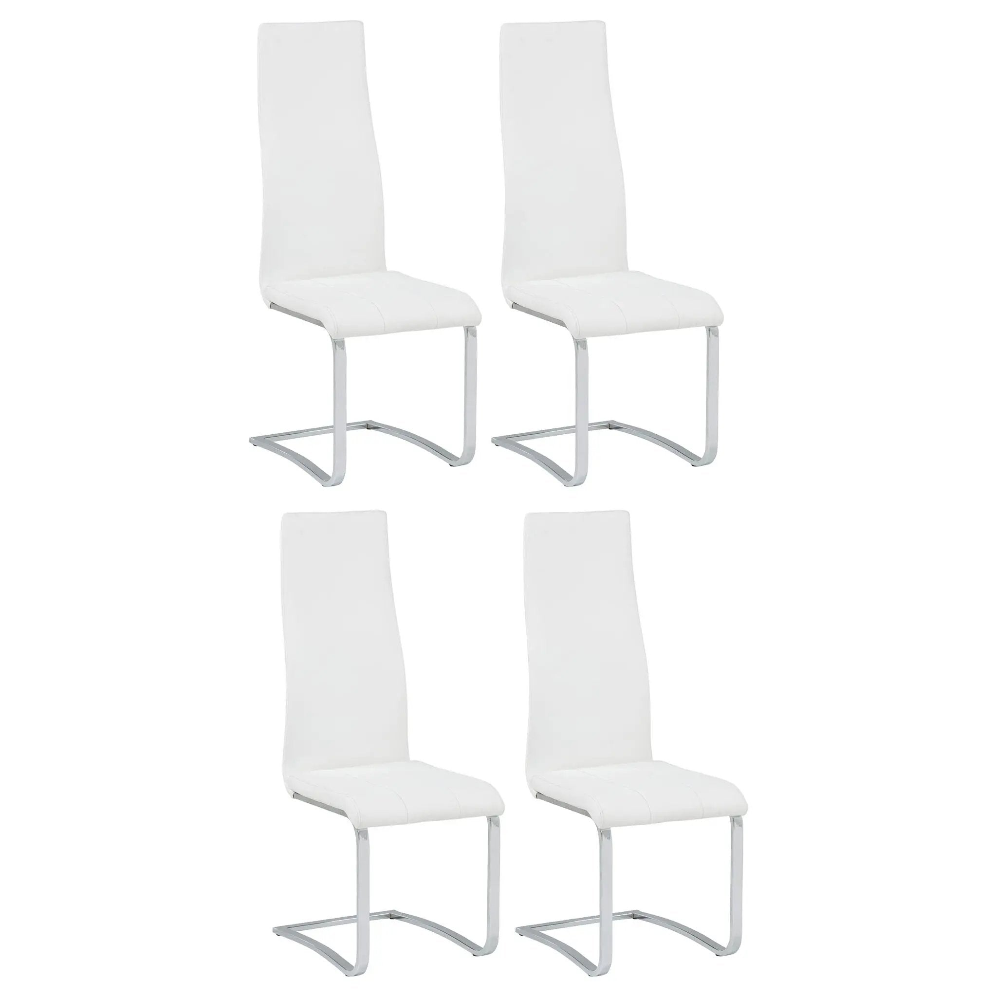 Montclair Upholstered Dining Side Chair White (Set of 4) by Unique Piece Furniture