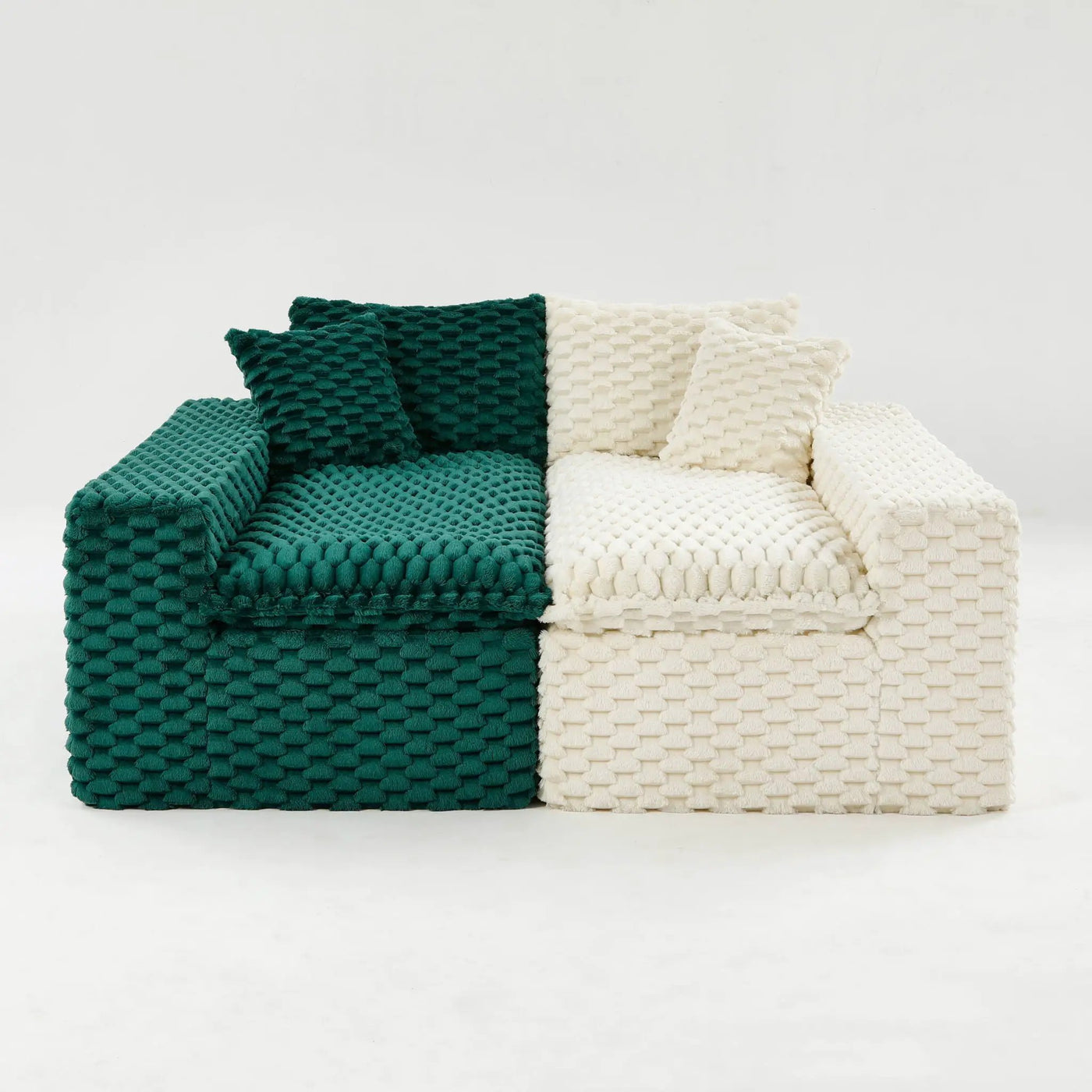 Multifunctional Sofa Pink Black, Fits 4 People by HouseOfZazla