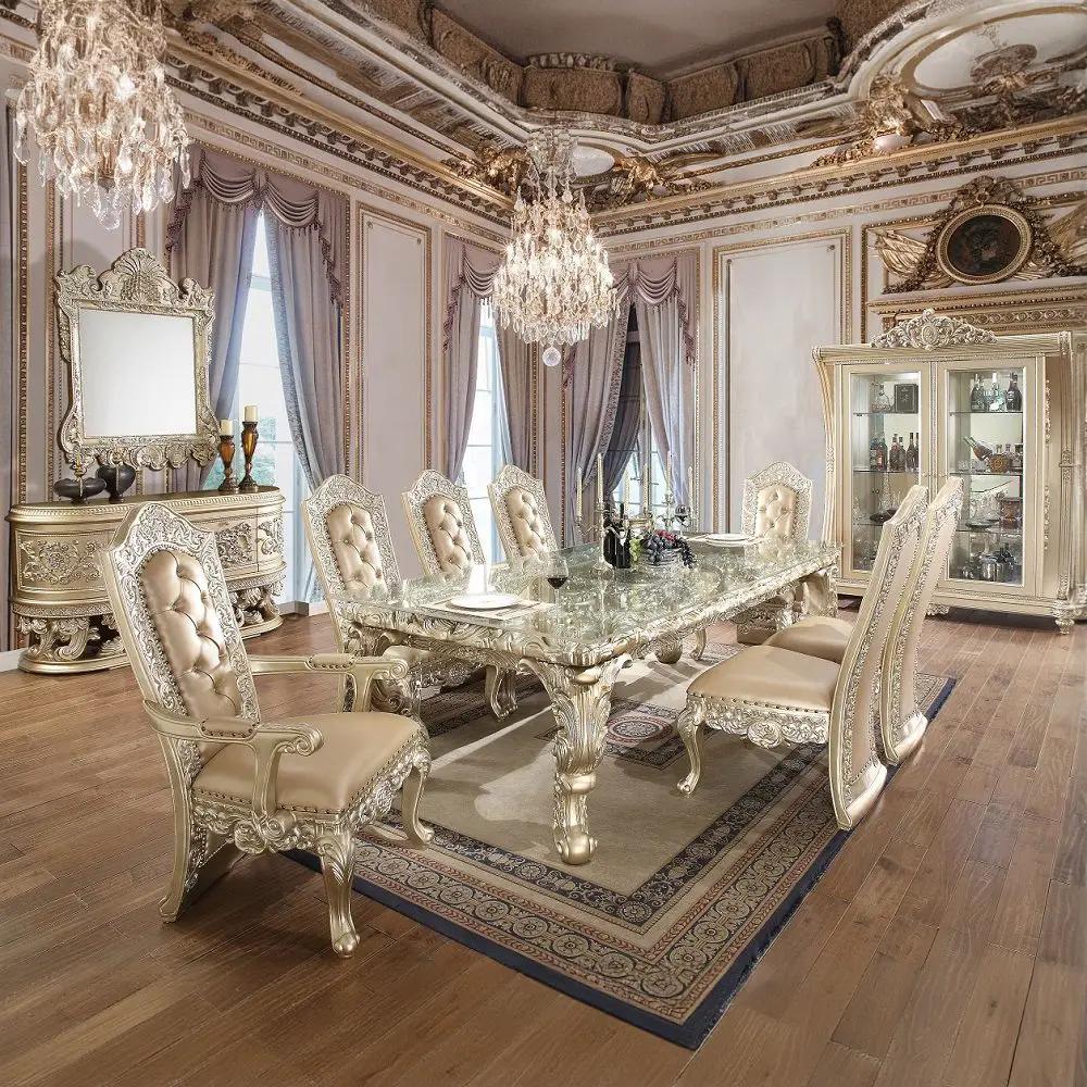 Vatican - Side Chair (Set of 2) - Synthetic Leather & Champagne Silver by Unique Piece Furniture