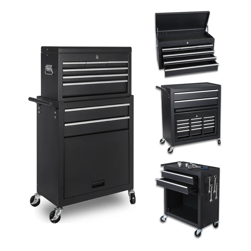 8-Drawer Rolling Tool Storage Cabinet with Detachable Top by HouseOfZazla