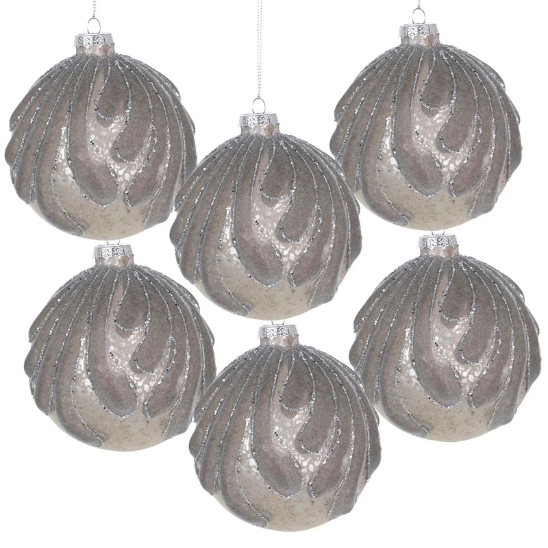 Decorative Hanging Ball Christmas Tree Ornaments For Holiday Party Decorations (Set of 6) by Unique Piece Furniture