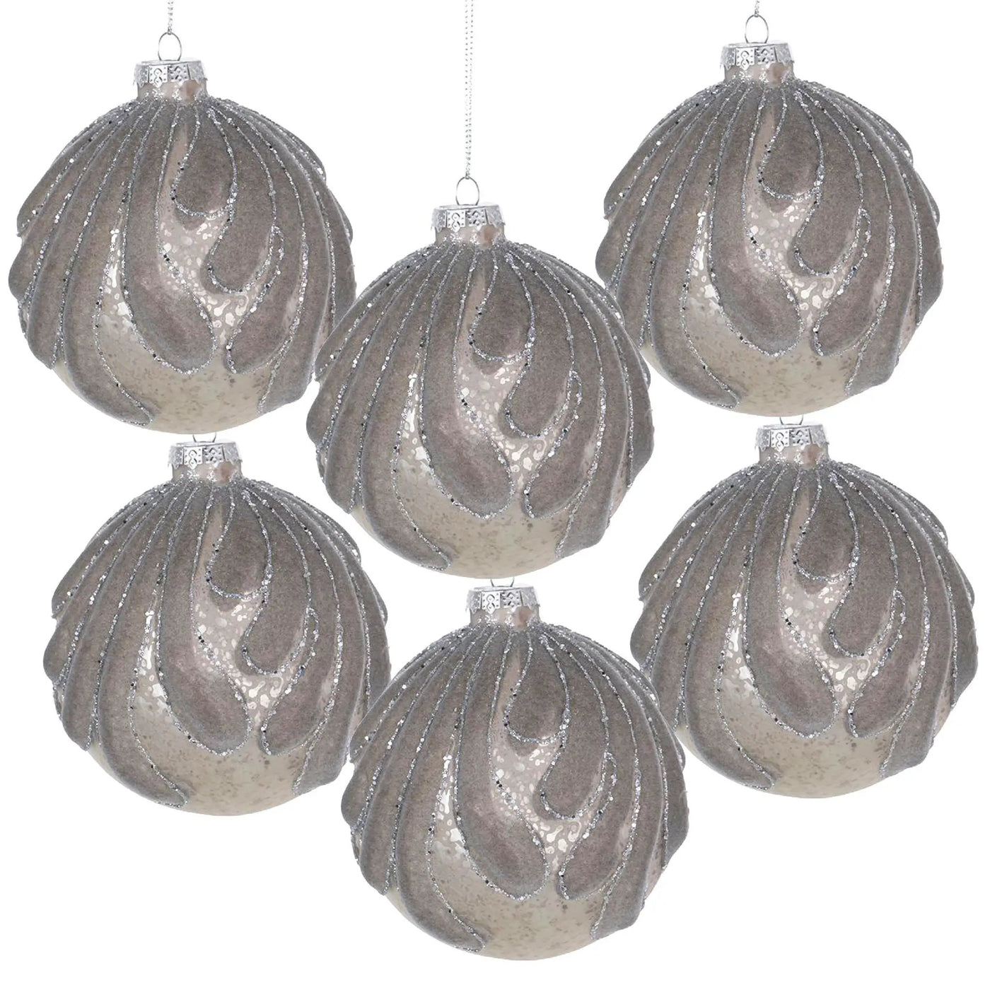 Decorative Hanging Ball Christmas Tree Ornaments For Holiday Party Decorations (Set of 6) by Unique Piece Furniture