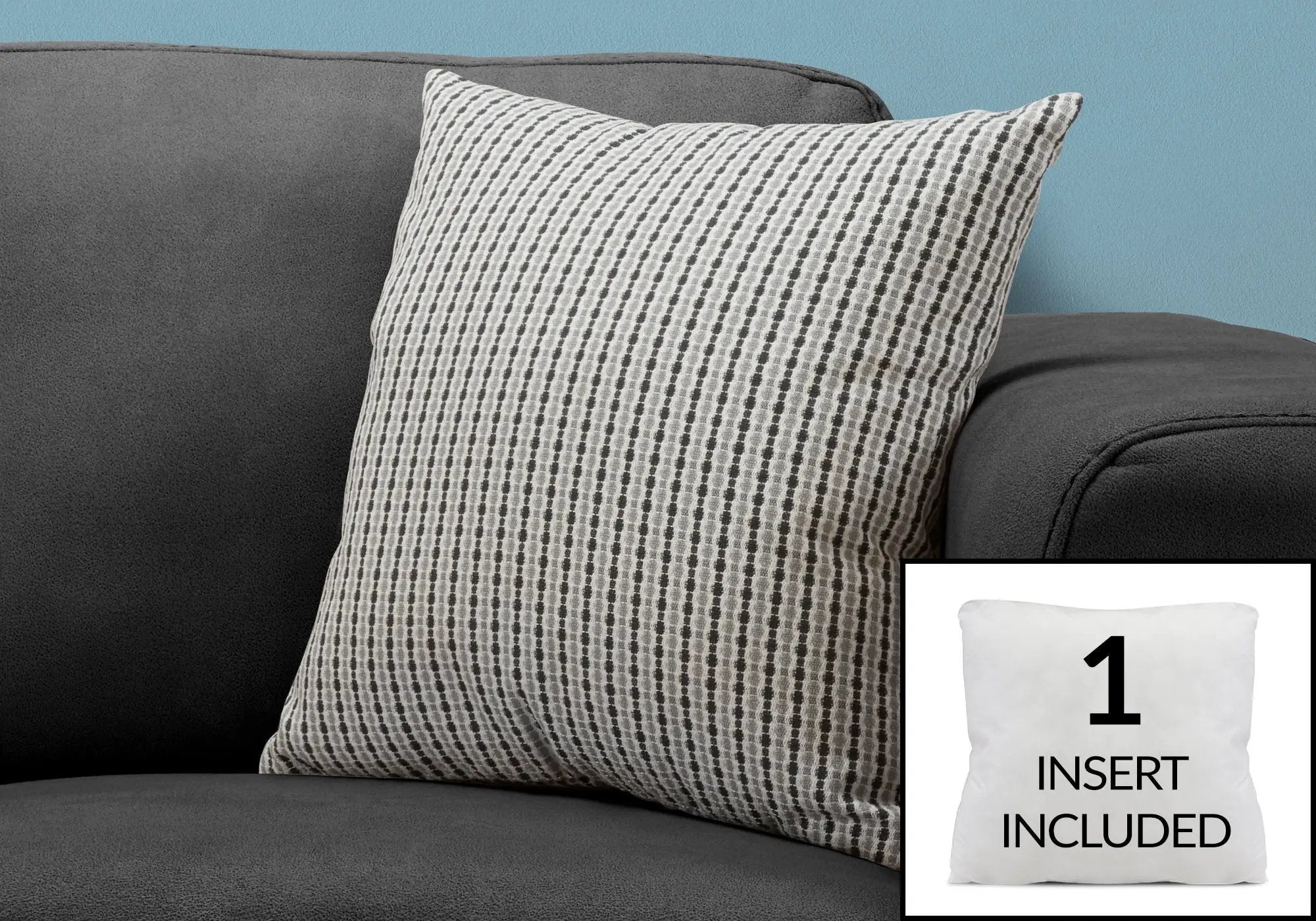 Pillows, Square, Insert Included, Decorative Throw, Hypoallergenic by Unique Piece Furniture