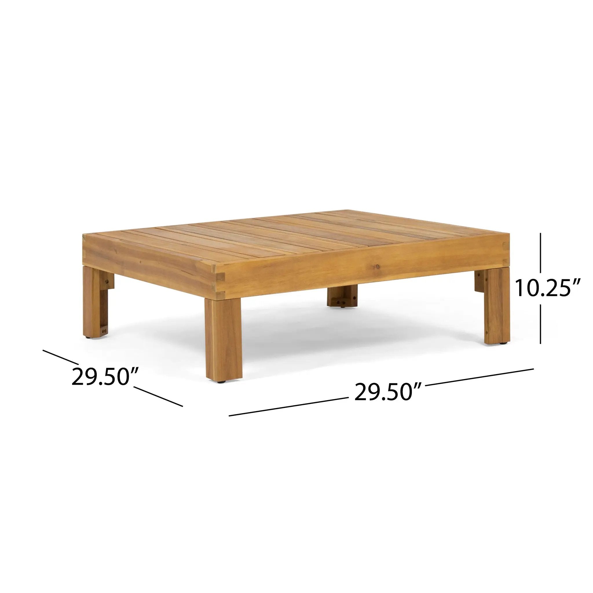 OANA Outdoor Wooden Sectional Set with Cushions, Beige by HouseOfZazla