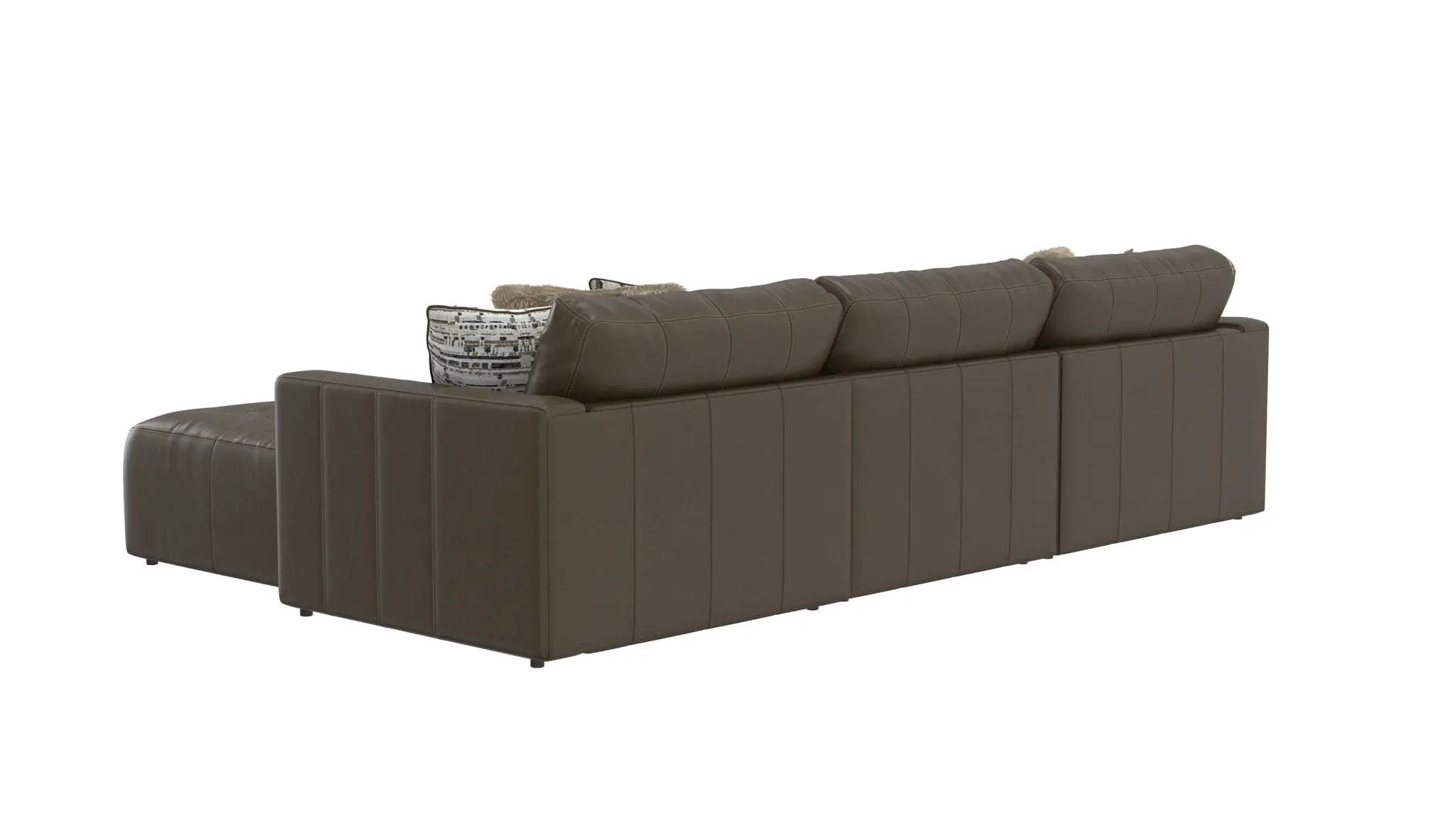 Siena - 4 Piece Modular Sectional With Cuddler Seat Cushions And Included Accent Pillows - Chocolate by Unique Piece Furniture