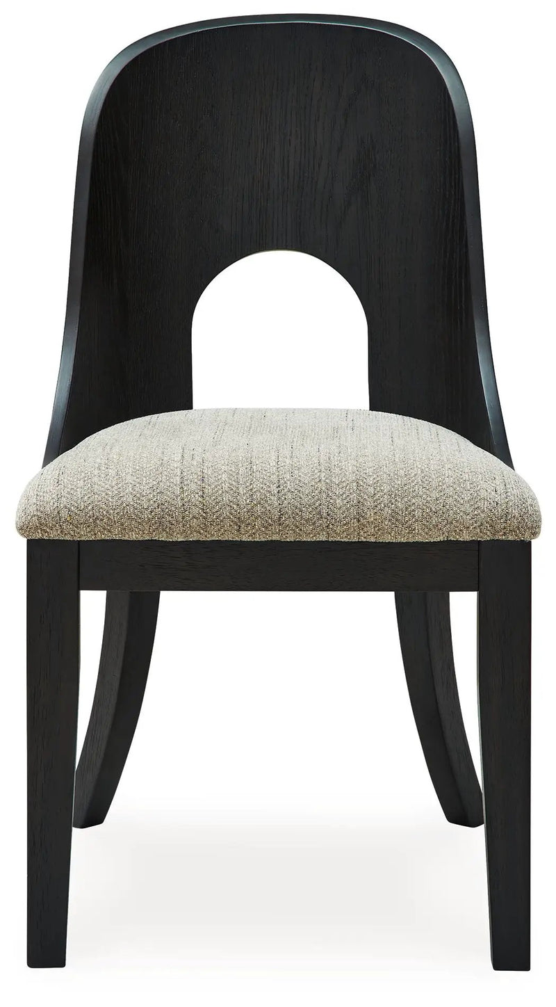 Rowanbeck - Dining Upholstered Side Chair (Set of 2) - Gray / Black by Unique Piece Furniture