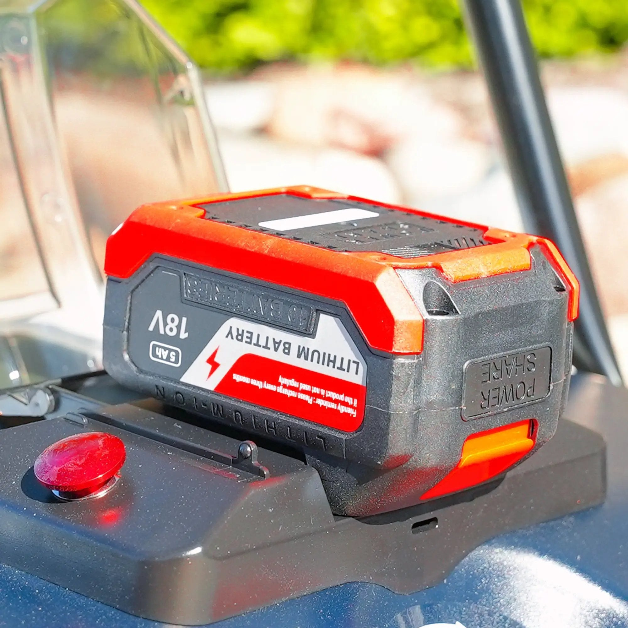 22" Battery Powered Push Sweeper With Double Brush System 18V Lithium-Ion by Tomahawk Power