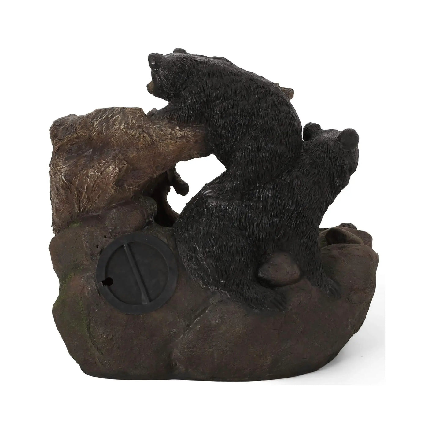 22-Inch Weather-Resistant Outdoor Bears On A Log Floor Fountain With LED Lights (SAK77651) by SAKSBY WHOLESALE