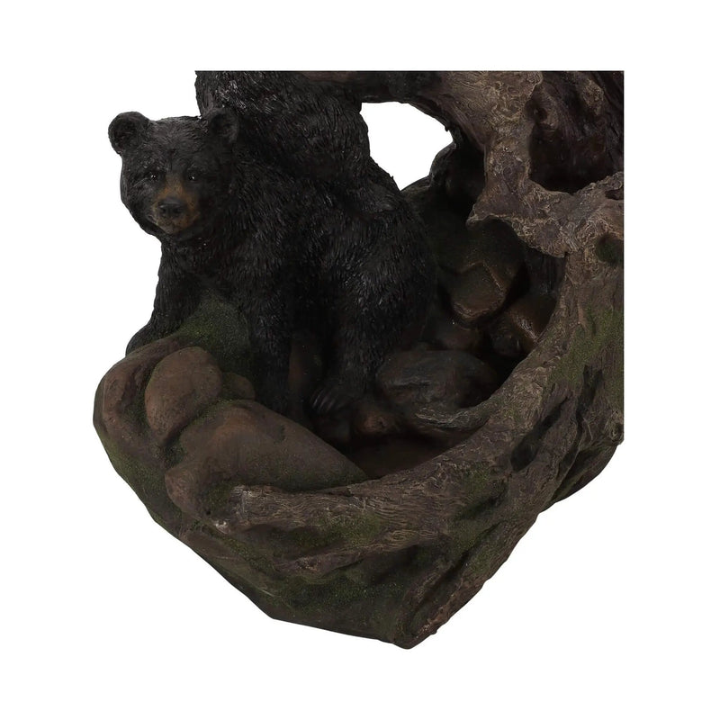 [CLEARANCE] Alora 22-Inch Weather-Resistant Outdoor Bears On A Log Floor Fountain With LED Lights (SAK77651) by SAKSBY WHOLESALE