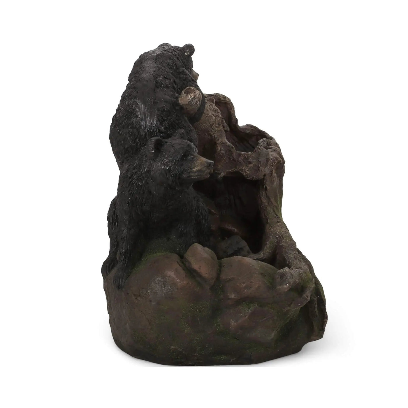 22-Inch Weather-Resistant Outdoor Bears On A Log Floor Fountain With LED Lights (SAK77651) by SAKSBY WHOLESALE