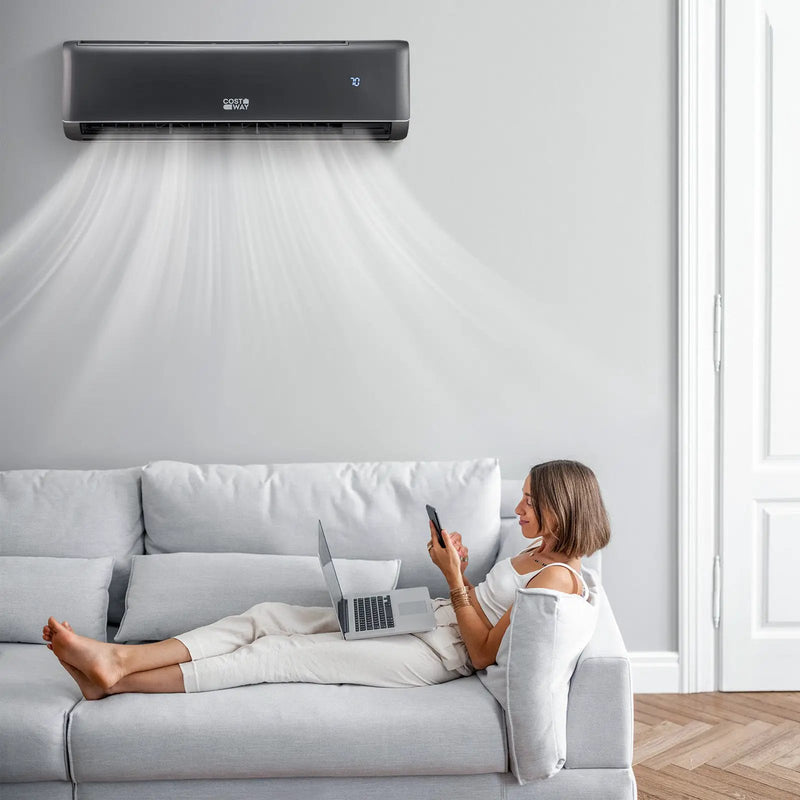 Energy Star Certified 24000 BTU 21 SEER2 208-230V Mini Split Air Conditioner and Heater Gray Wifi Enabled by DirectDeals