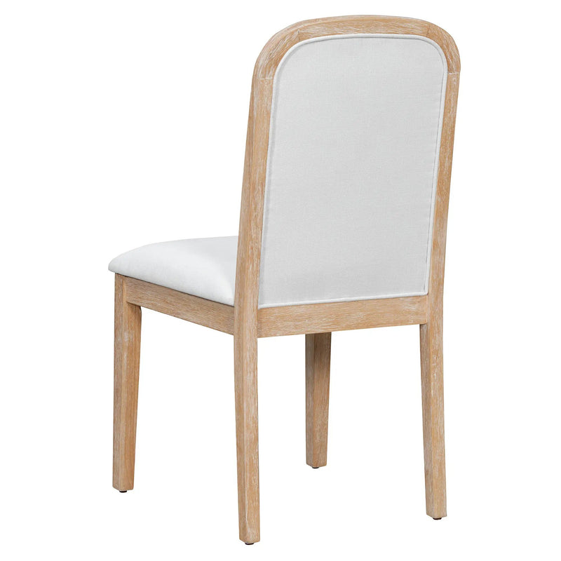 TREXM Vintage Style Dining Chair Set with 4 Upholstered Chairs by HouseOfZazla