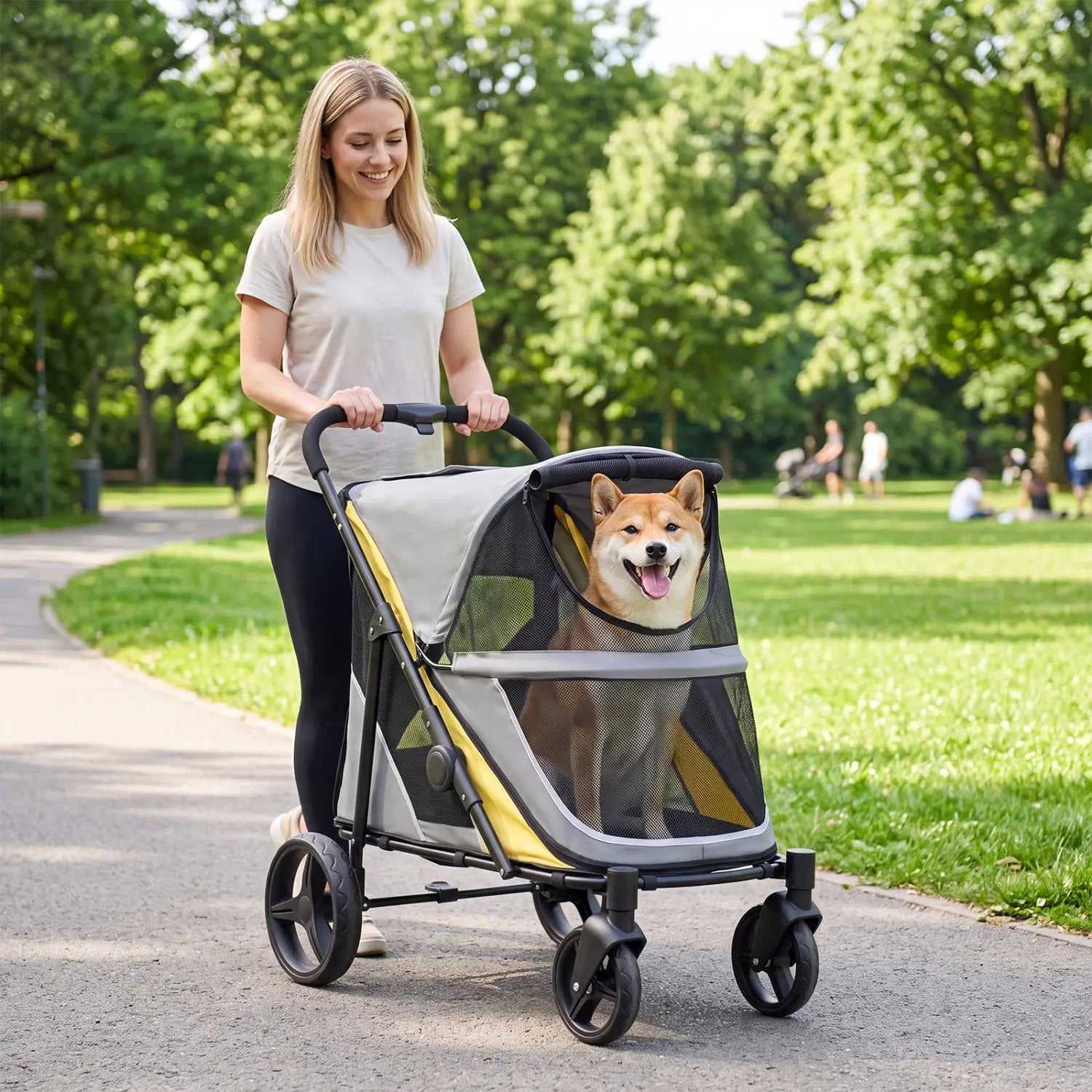 Heavy Duty Dog Stroller for Large Dogs - 220 LBS Capacity by DirectDeals