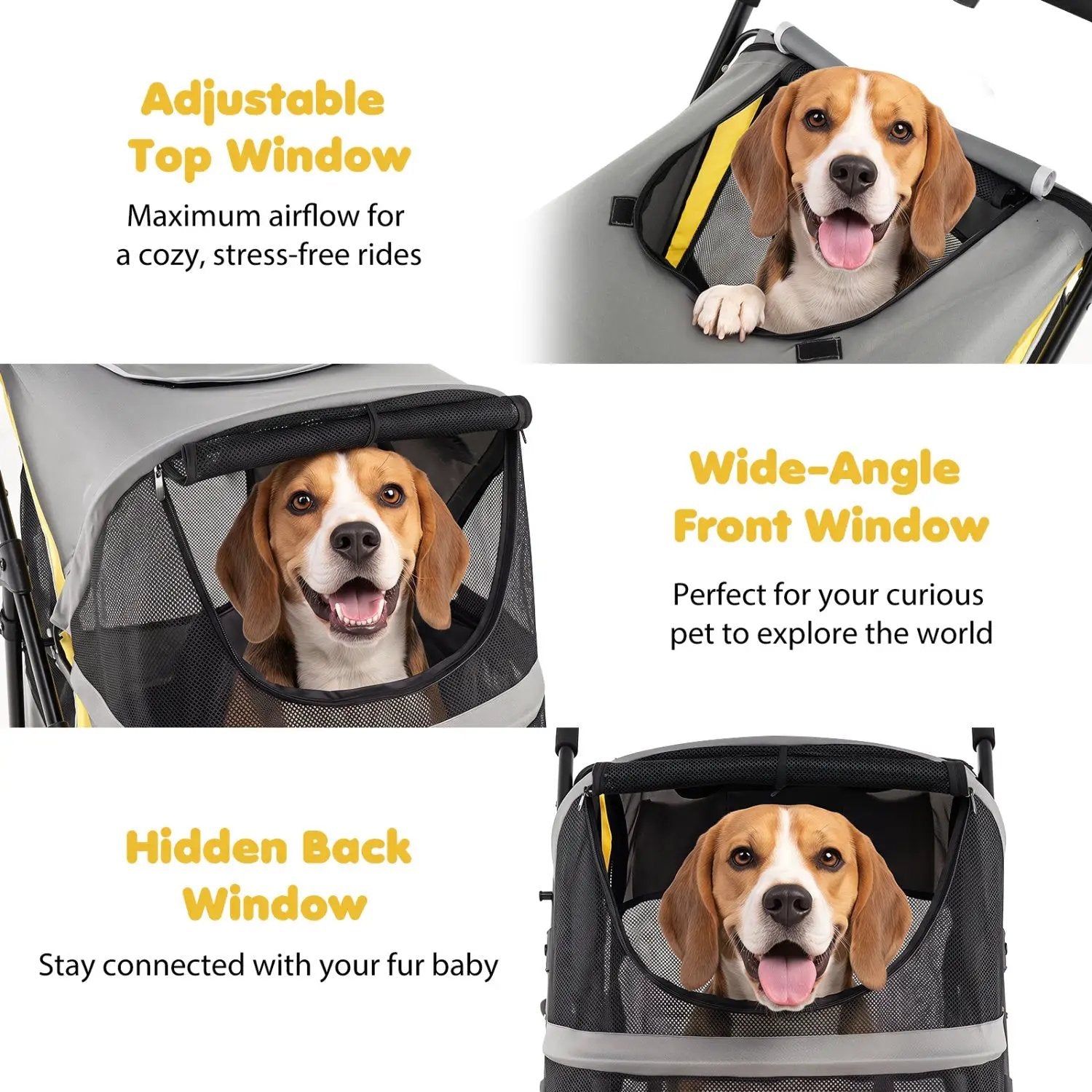 Heavy Duty Dog Stroller for Large Dogs - 220 LBS Capacity by DirectDeals