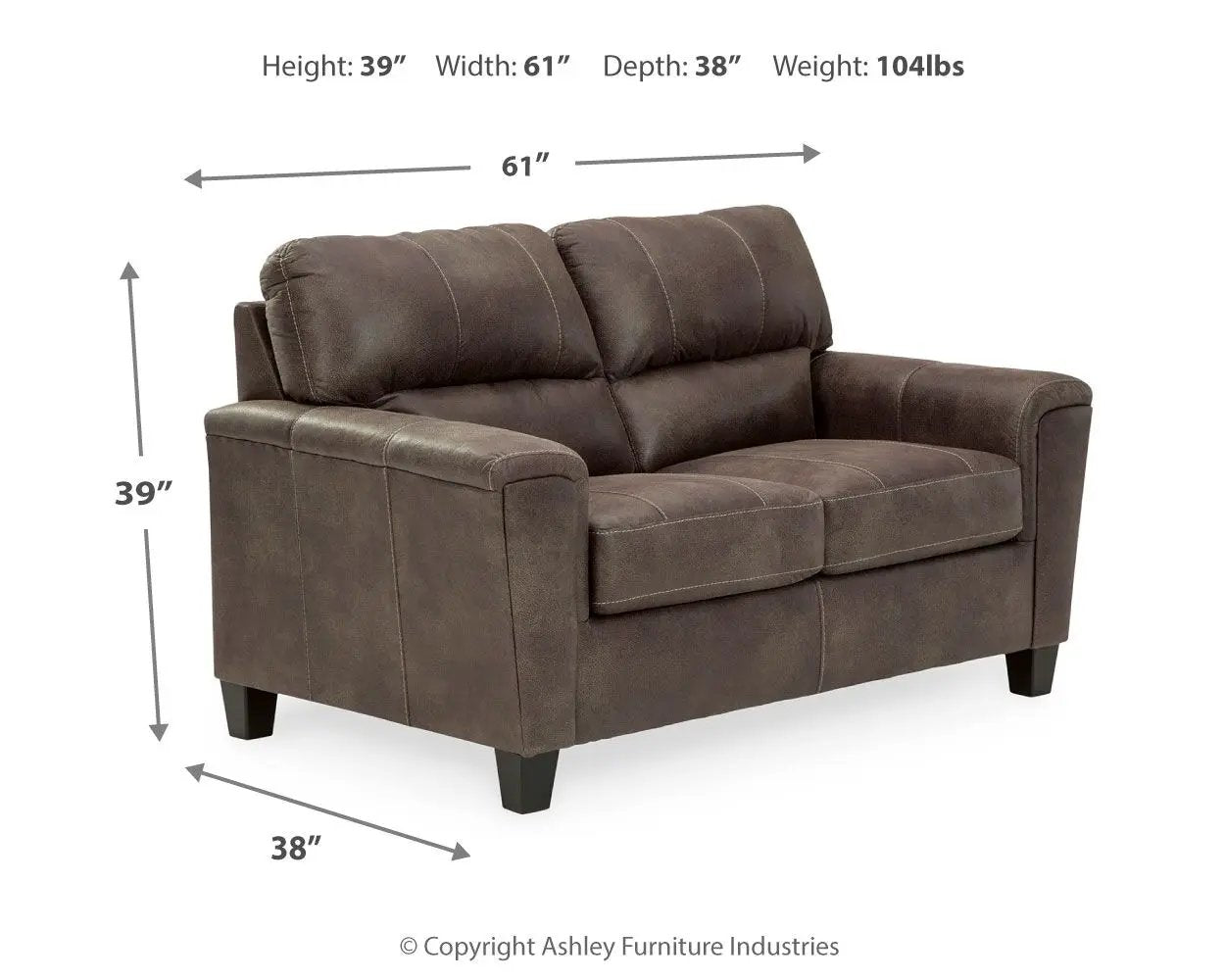 Navi - Stationary Loveseat by Unique Piece Furniture