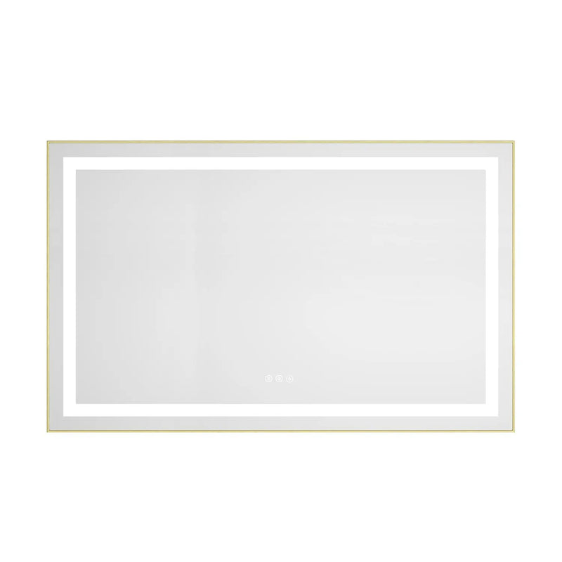 48" x 30" LED Bathroom Mirror with Front and Backlight by HouseOfZazla