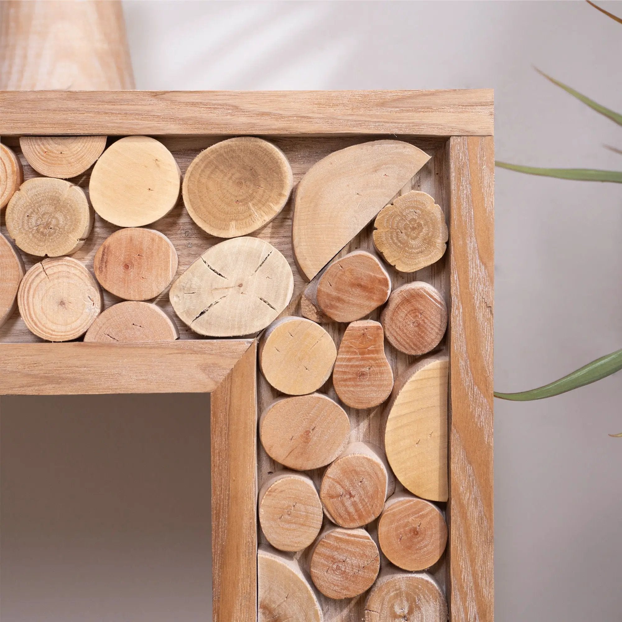Rustic Wood Console Table With Natural Log Accents, Entryway Table, Narrow Sofa Table, Hallway Accent Table, Modern Farmhouse Style - Natural by Unique Piece Furniture