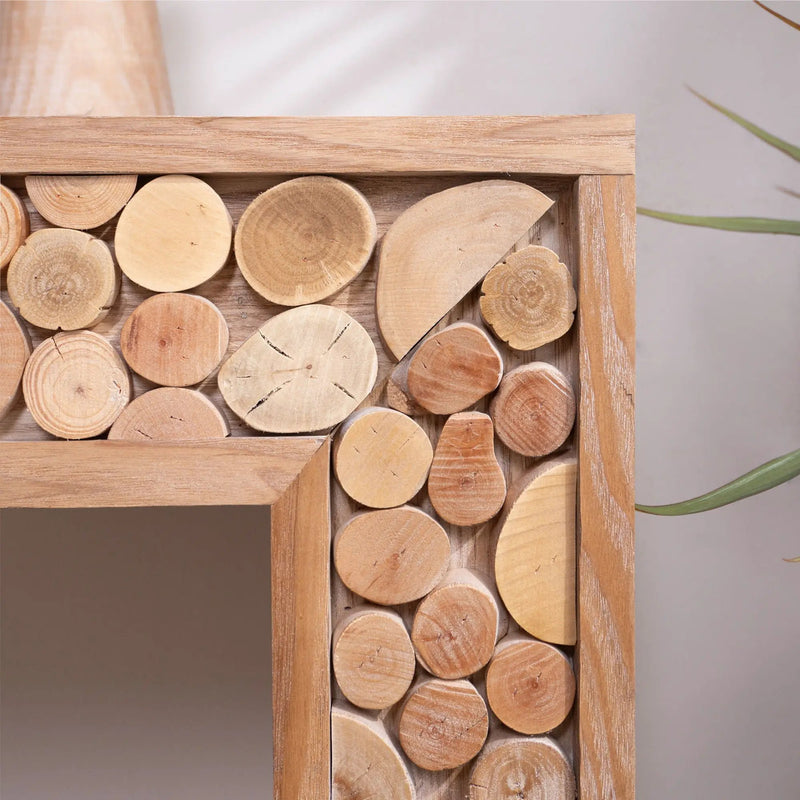 Rustic Wood Console Table With Natural Log Accents, Entryway Table, Narrow Sofa Table, Hallway Accent Table, Modern Farmhouse Style - Natural by Unique Piece Furniture