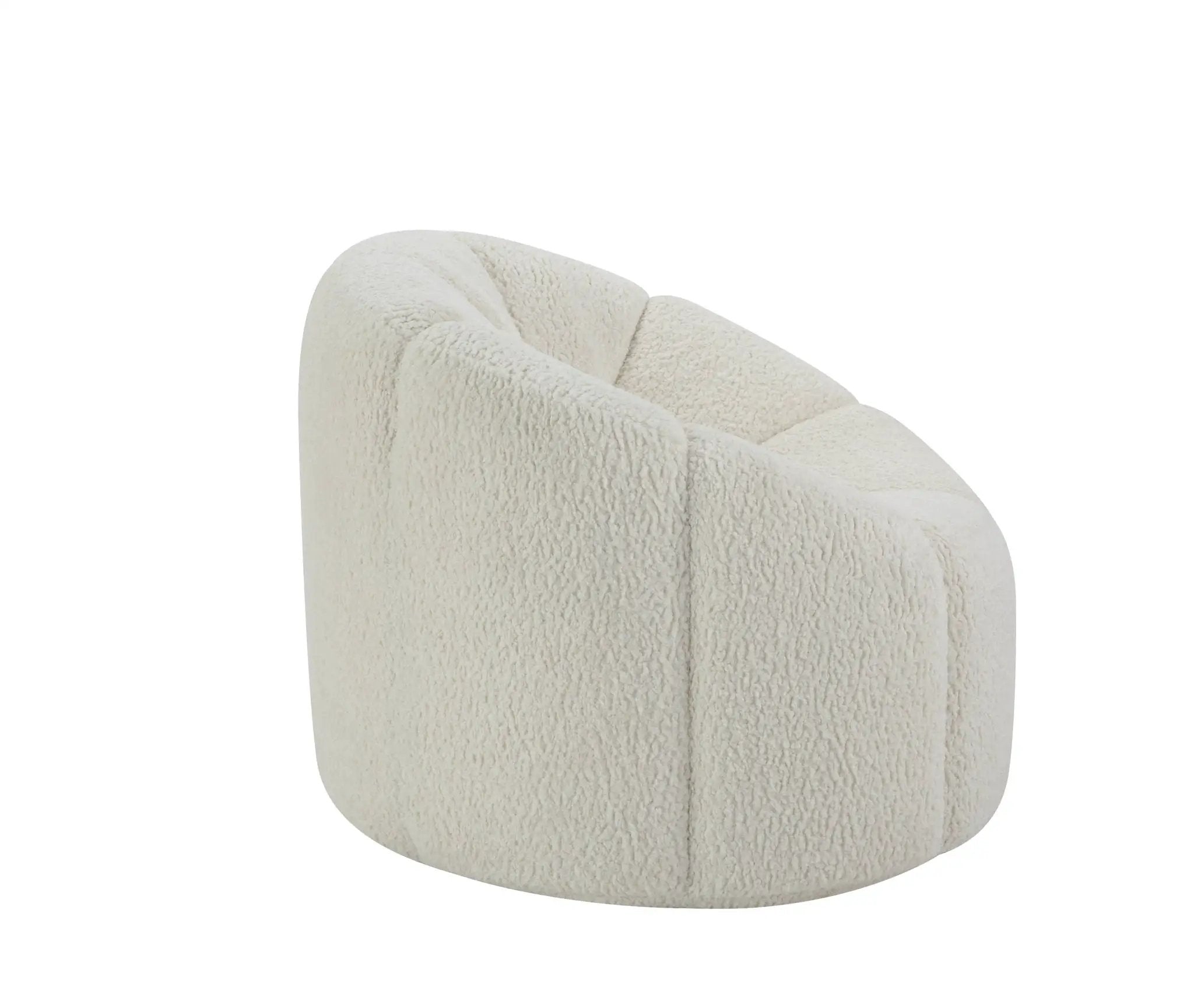 Osmash - Teddy Sherpa Chair With Swivel - White by HouseOfZazla