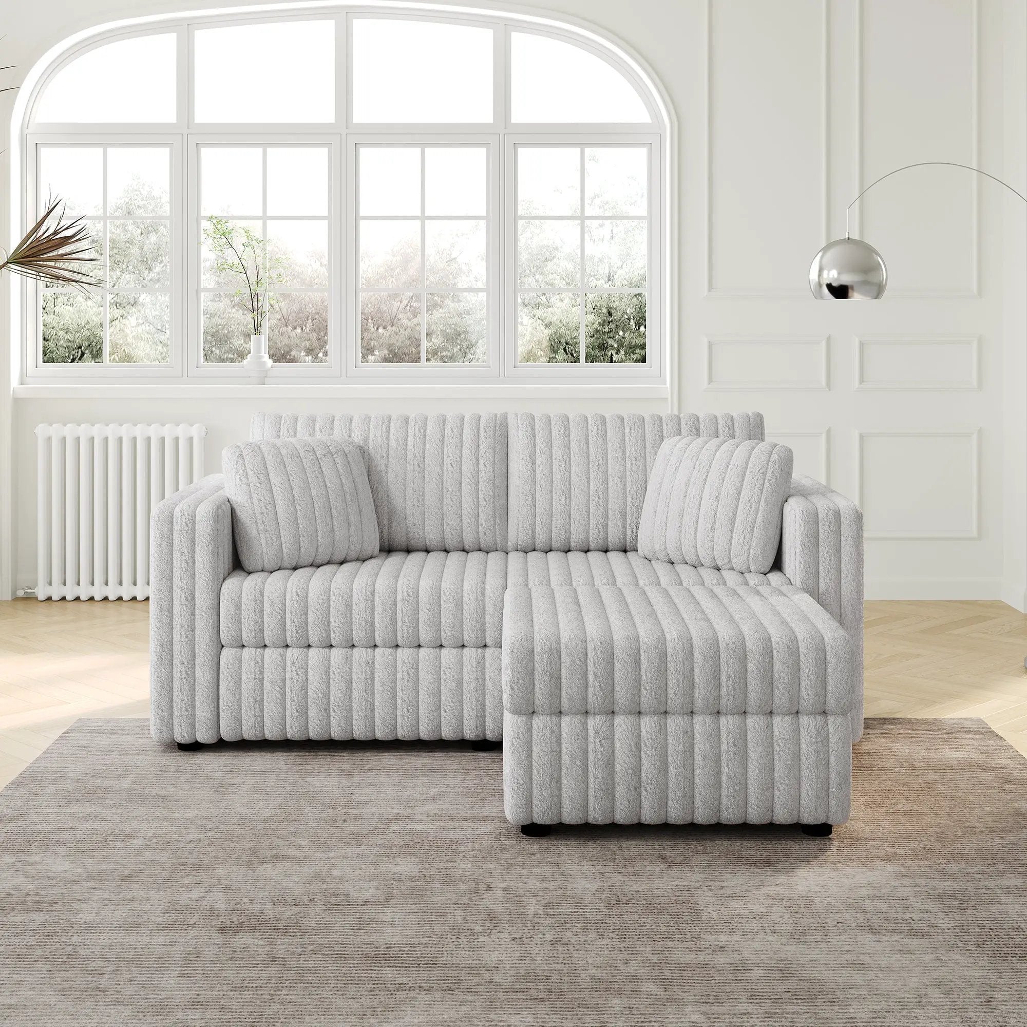 75.6" Soft Modular 2-Person Sofa with Hydraulic Lift by HouseOfZazla