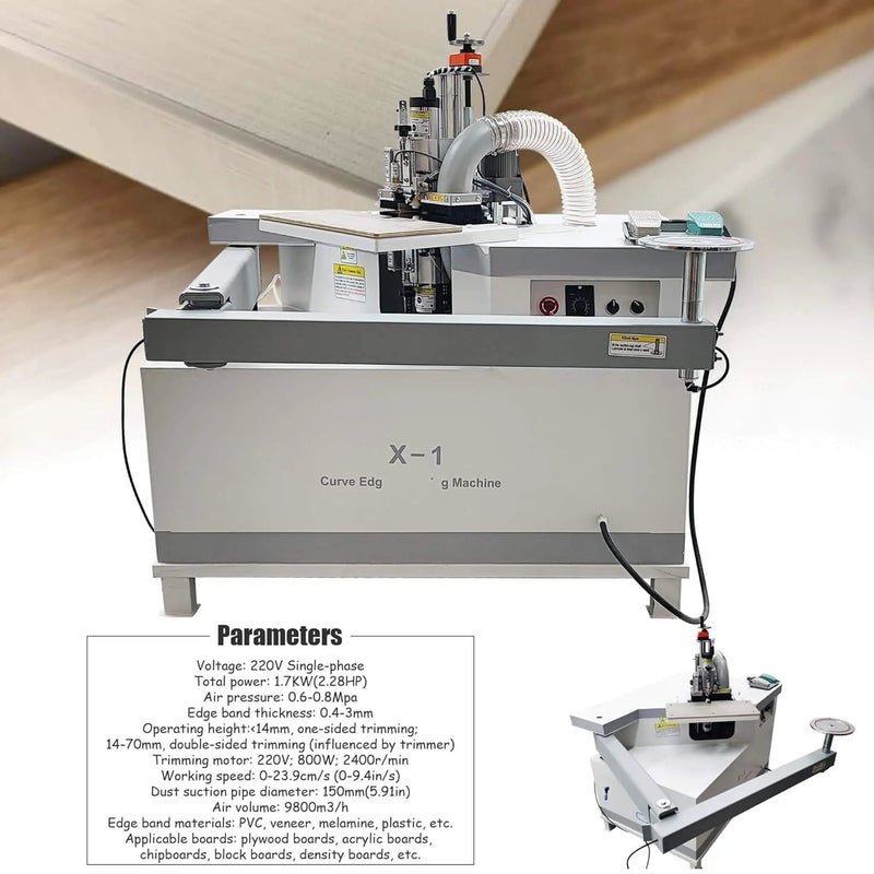 220V Curved Edge Trimming Machine With Foldable Arm (SAK60739) by SAKSBY WHOLESALE