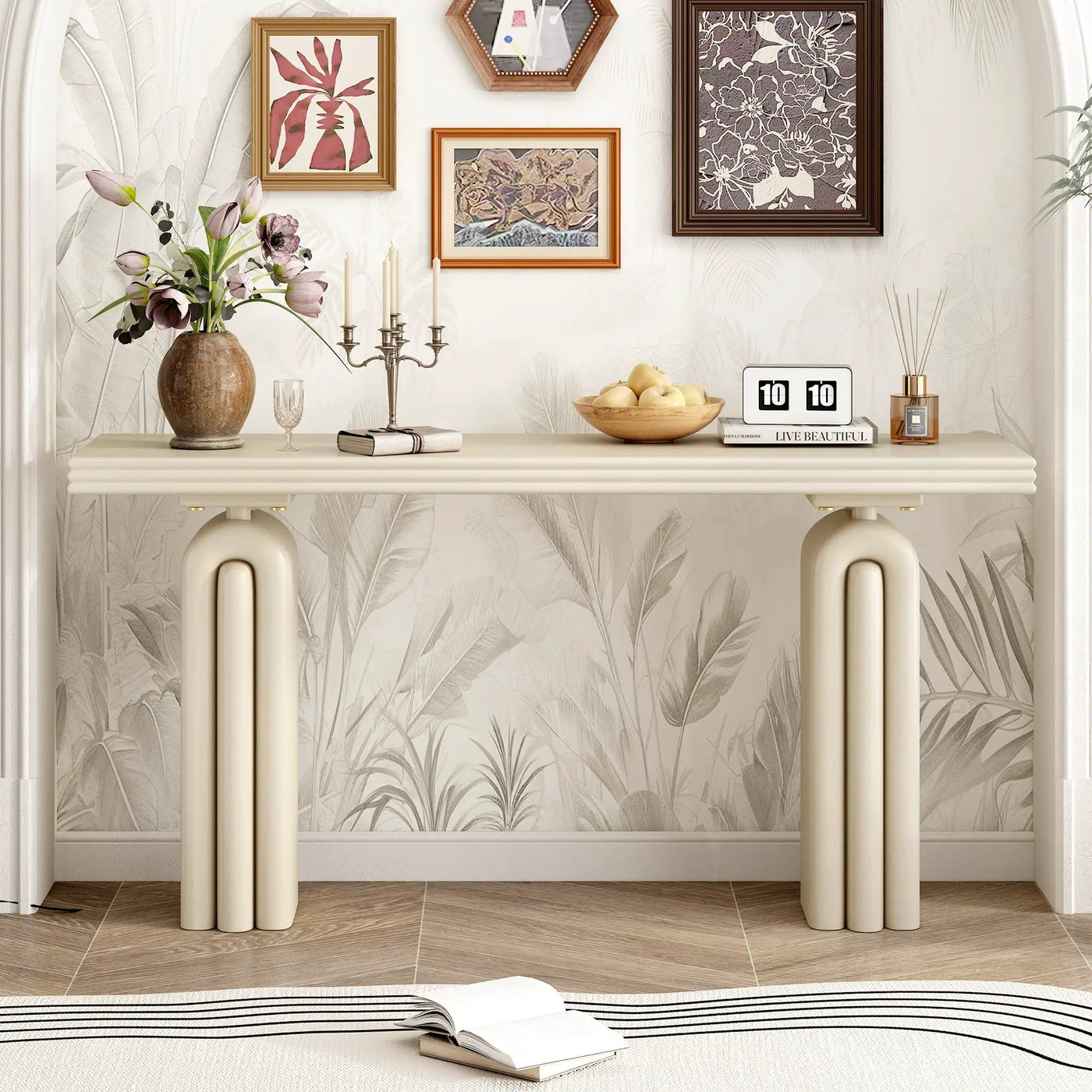U_STYLE Chic Acacia Veneer Console Table by HouseOfZazla