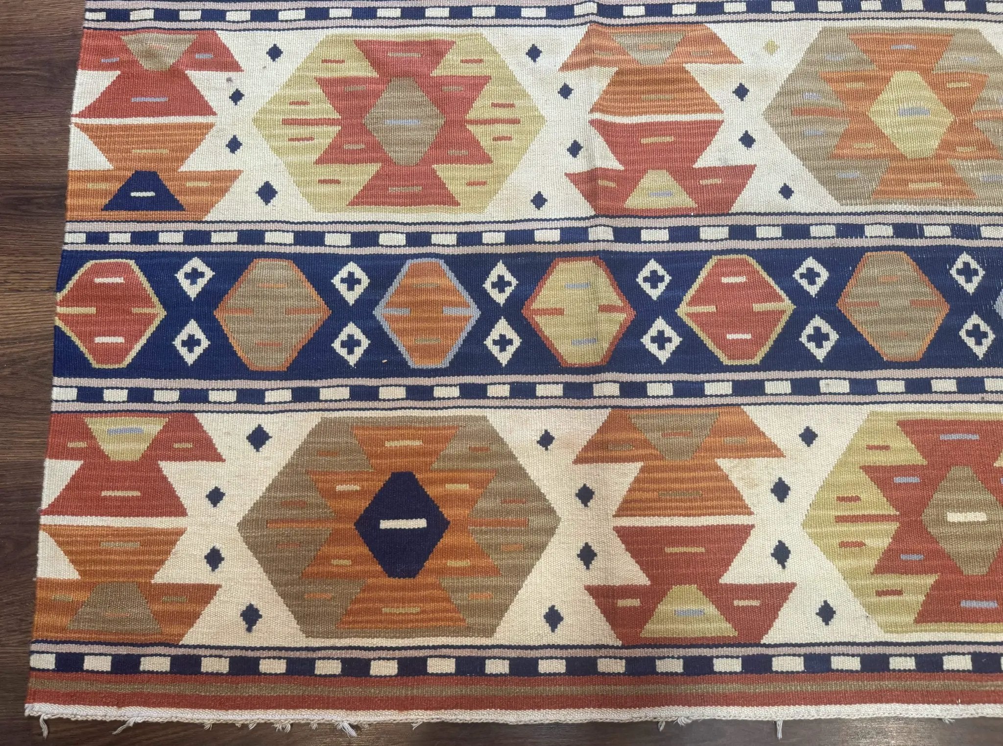 Turkish Kilim Rug 8x11, Handmade, Wool, Nourison Rug by Jewel Rugs